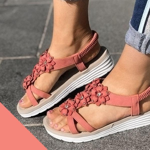 haloera™ Women's Summer Flower Wedge Sandals