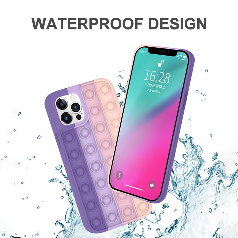 Toy Phone Case, Push Pop Bubble Fidget Sensory Protecive Case for iPhone