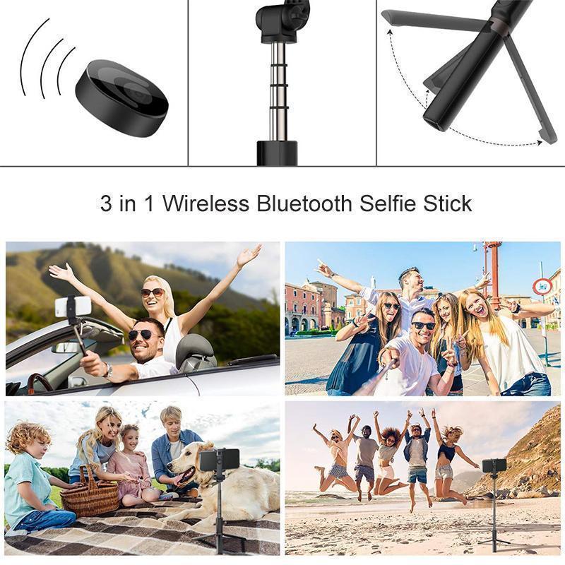 MVSTU™ 3 in 1 Wireless Bluetooth Selfie Stick
