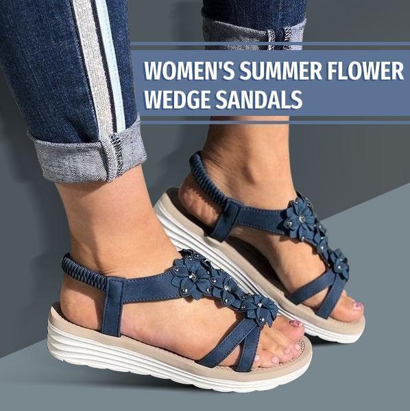 haloera™ Women's Summer Flower Wedge Sandals