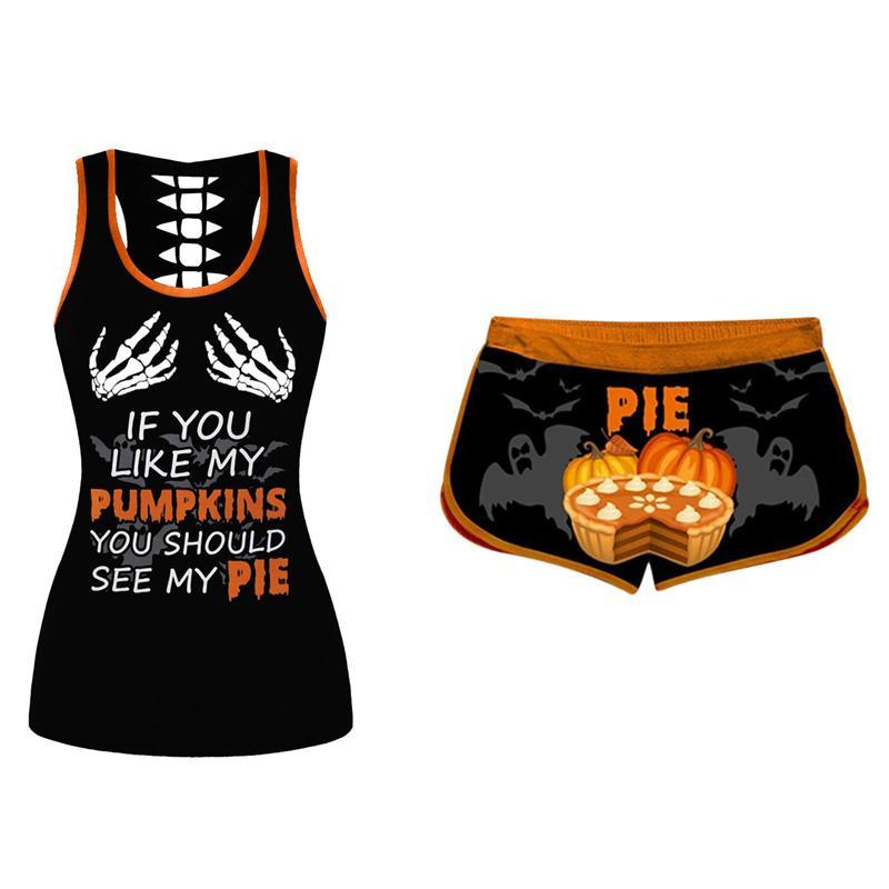 (🎃Early Halloween Promotion🎃) Halloween Pumpkin Vest Set