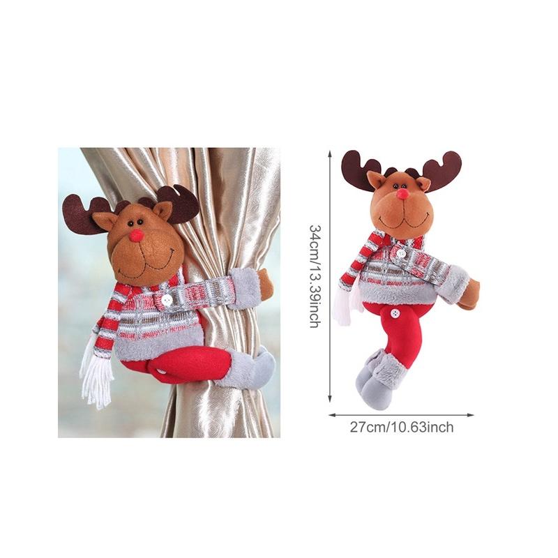 Christmas Element Curtain Decor