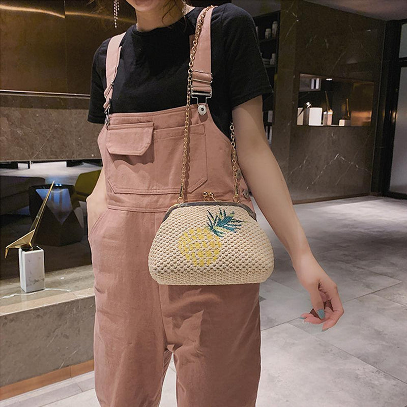 Woven Chain Crossbody Bag