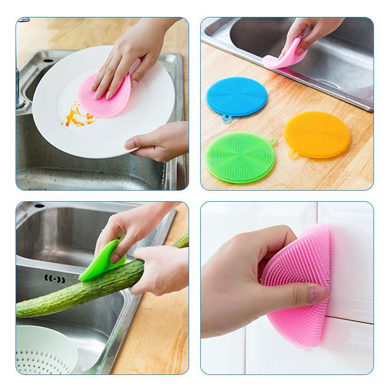 Silicone Multi-purpose Scrubber Sponge, 5 PCs