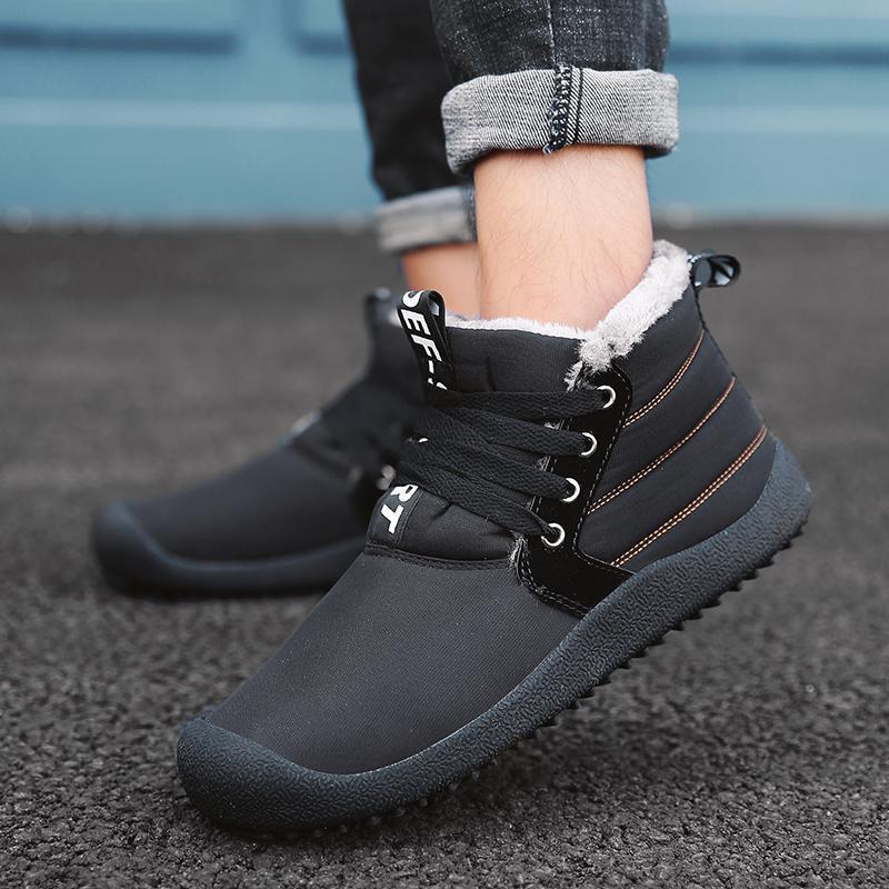 Warm And Velvet Thickening Waterproof Non-slip Outdoor Cotton Shoes