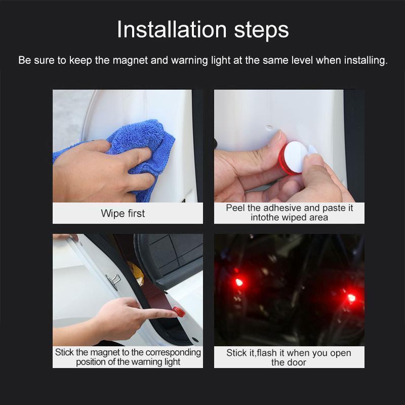 Universal Car Door led Opening Warning Signal Light (2pcs)