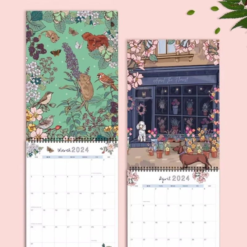 🗓️2024 Nature and Wildlife Art Wall Calendar🗓️