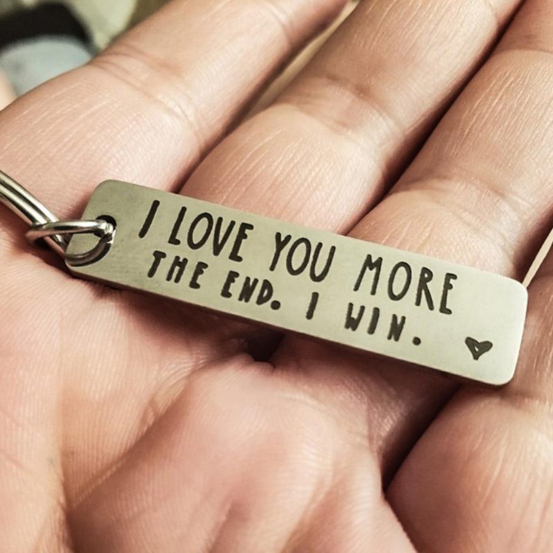 "I Love You More The End I Win" Funny Christmas Gift Keychain🎁