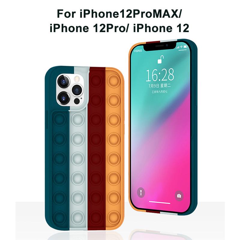 Toy Phone Case, Push Pop Bubble Fidget Sensory Protecive Case for iPhone