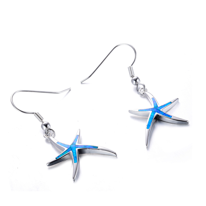 Starfish Earrings with Hoops