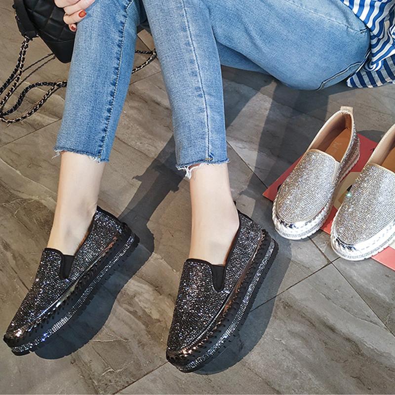Rhinestone Slip-on Loafers/ Sneakers