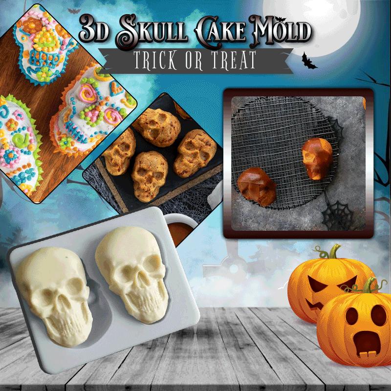 (🎃Early Halloween Promotion🎃) 3D Skull Cake Mold