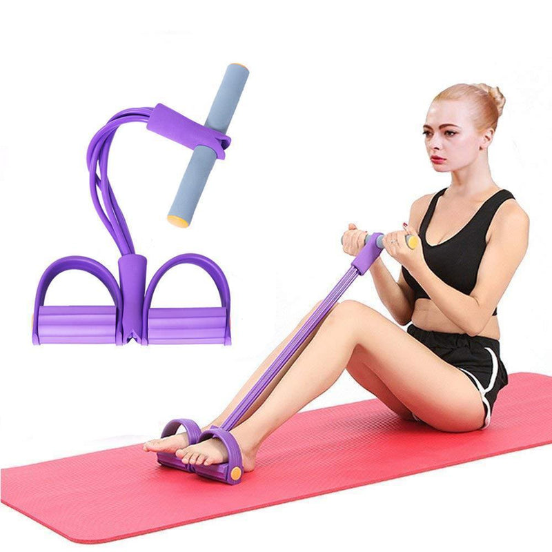 Fitness Equipment Pedal Resistance Band 4 Elastic Pull Rope