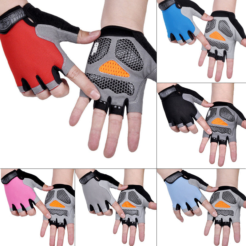 Biking Mittens Sports Half Finger Gloves Breathable & Non-Slip