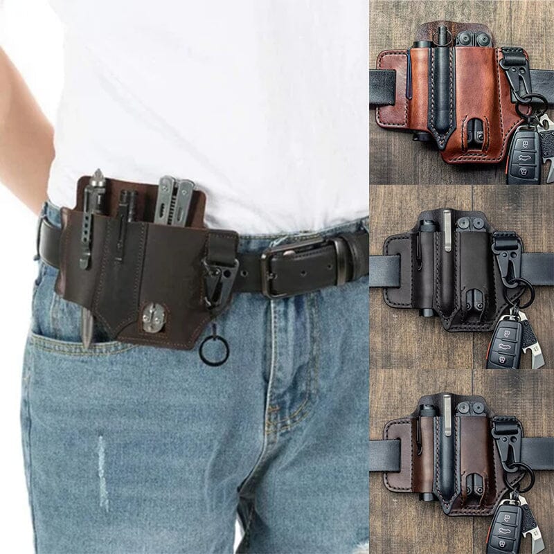 EDC Multi-Tool Belt Loop Leather Sheath