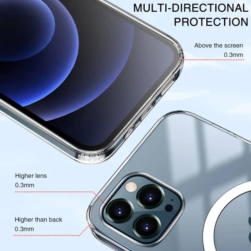 For Magsafe Magnetic Wireless Charging Case For iPhone 12 11 13 Pro MAX mini XR X XS MAX