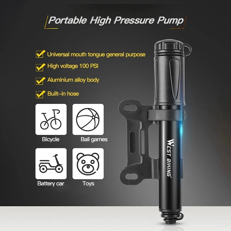WEST BIKING® Mini Portable Bike Pump
