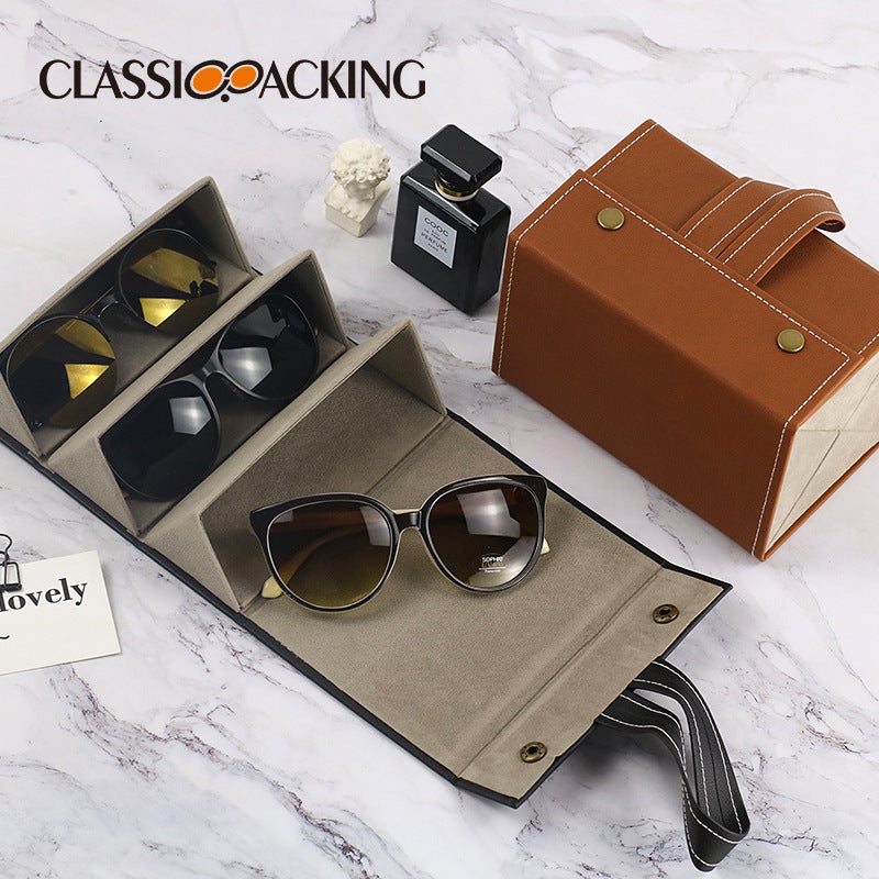 Leather Multiple Glasses Storage Case